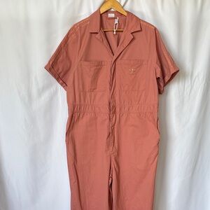 adidas Originals Women's Pink Short Sleeve Boiler Jumpsuit Size Large EUC